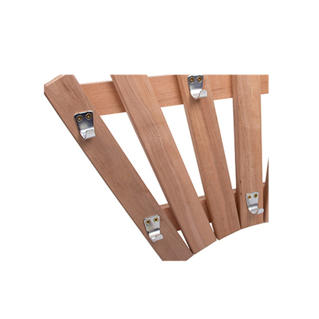 Вешалка Бацькина баня Веер 7 металлических крючков, липа 30526