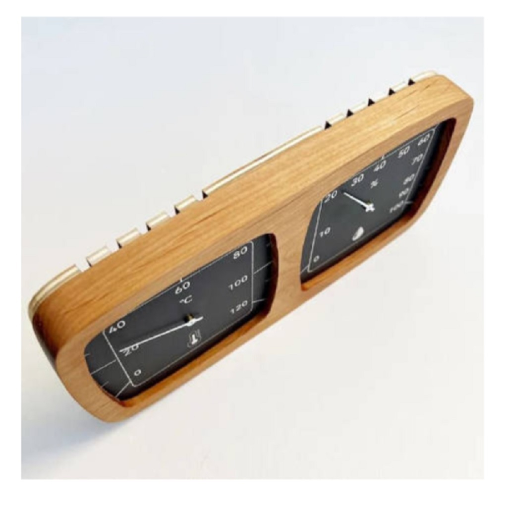 Термогигрометр Очки ТН-28 212F, алюминиевый, термированная ольха