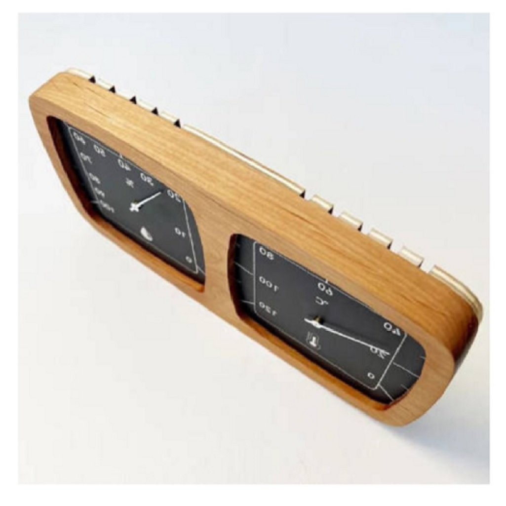 Термогигрометр Очки ТН-28 212F, алюминиевый, термированная ольха