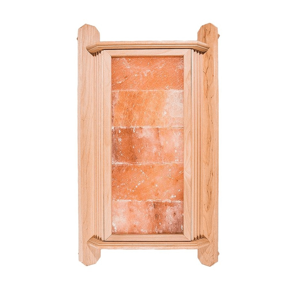 Абажур угловой с гималайской солью 5 плиток, термолипа, для бани, сауны или зоны отдыха