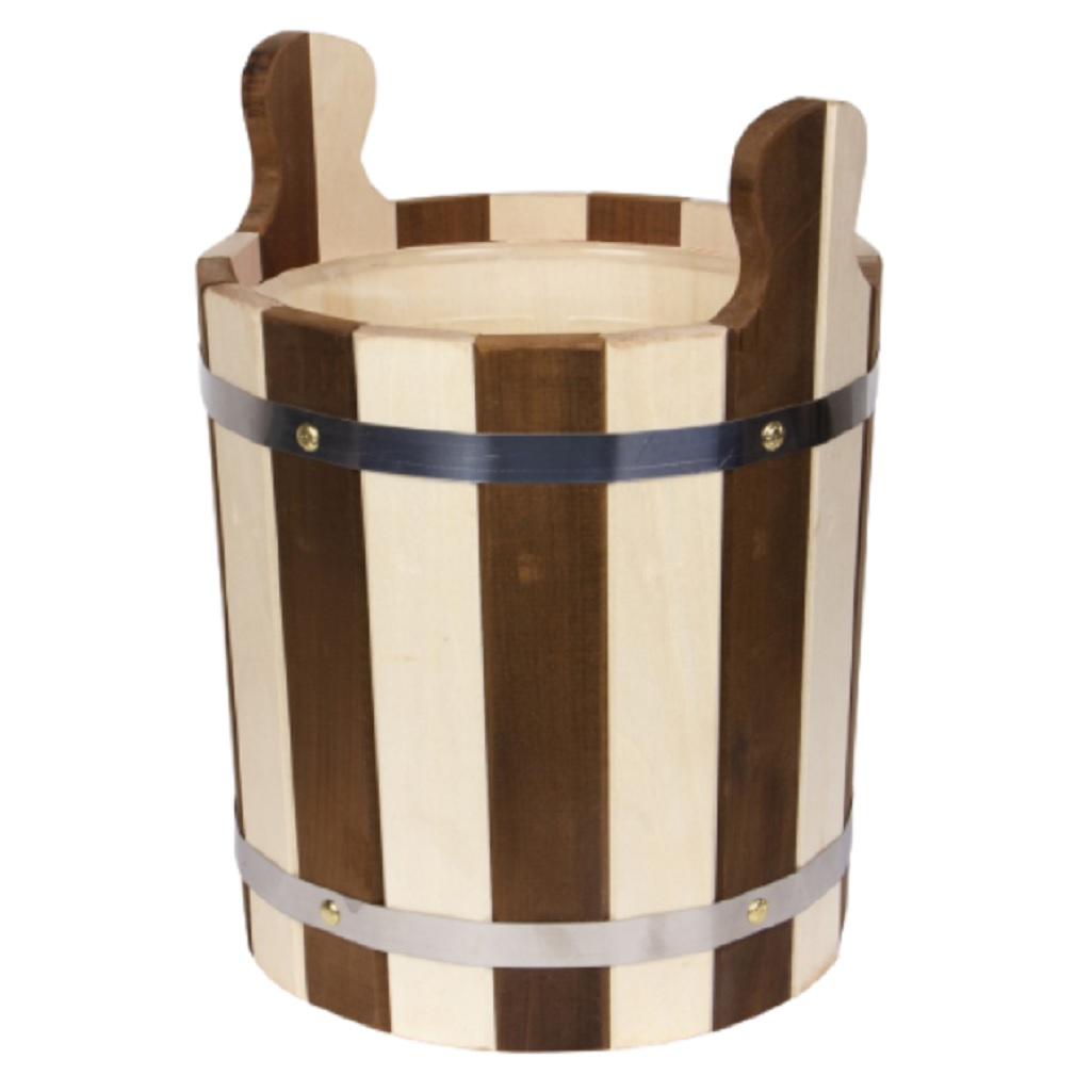 Запарник 9 л Комби со вставкой из пластика для веников бани и сауны