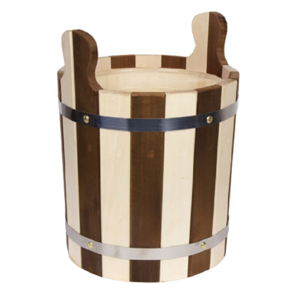 Запарник 9 л Комби со вставкой из пластика для веников бани и сауны