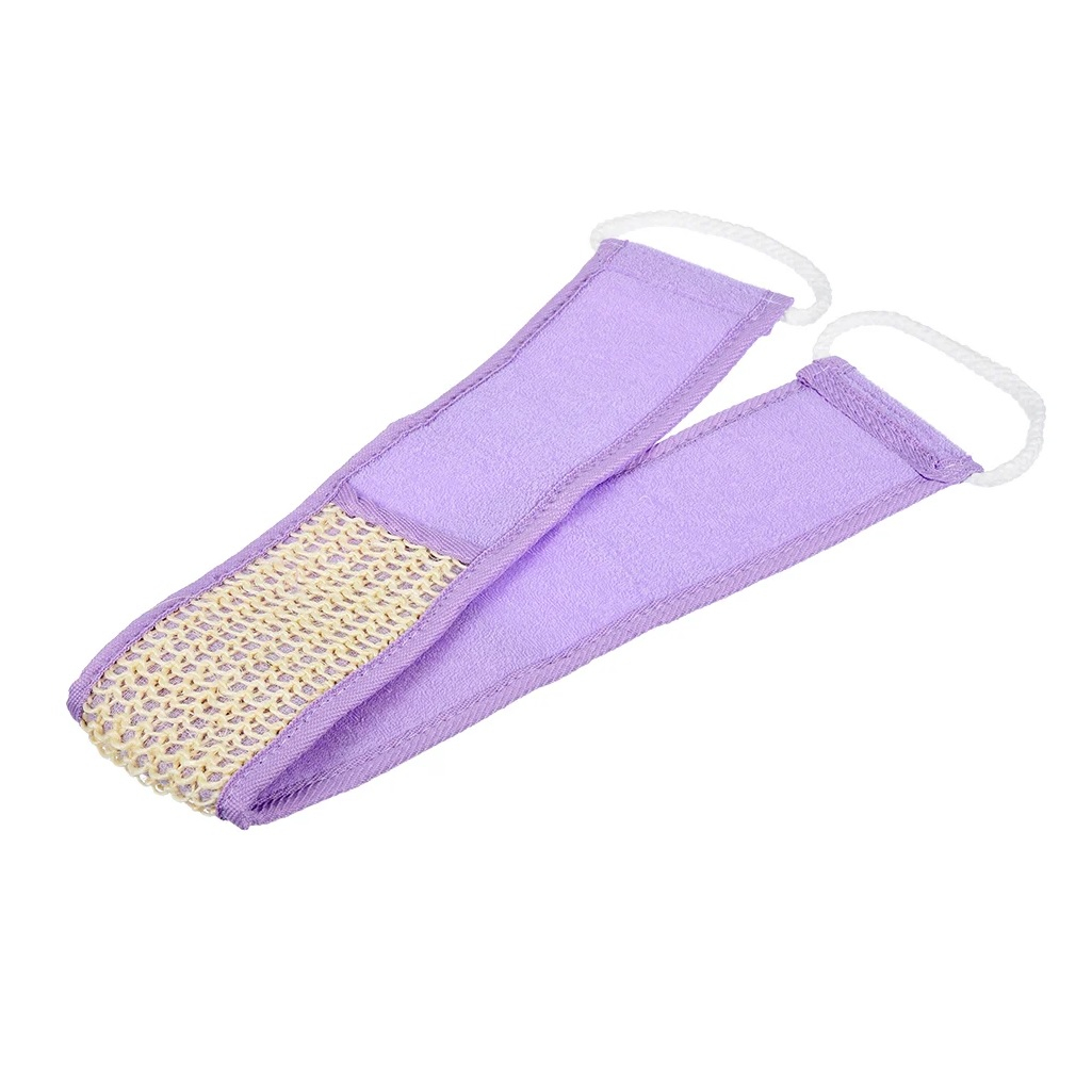 Мочалка Банные штучки из сизаля с ручками, лента с сегментами хлопка, 8x70 см, 8x80 см