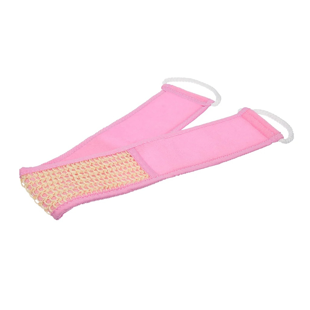 Мочалка Банные штучки из сизаля с ручками, лента с сегментами хлопка, 8x70 см, 8x80 см