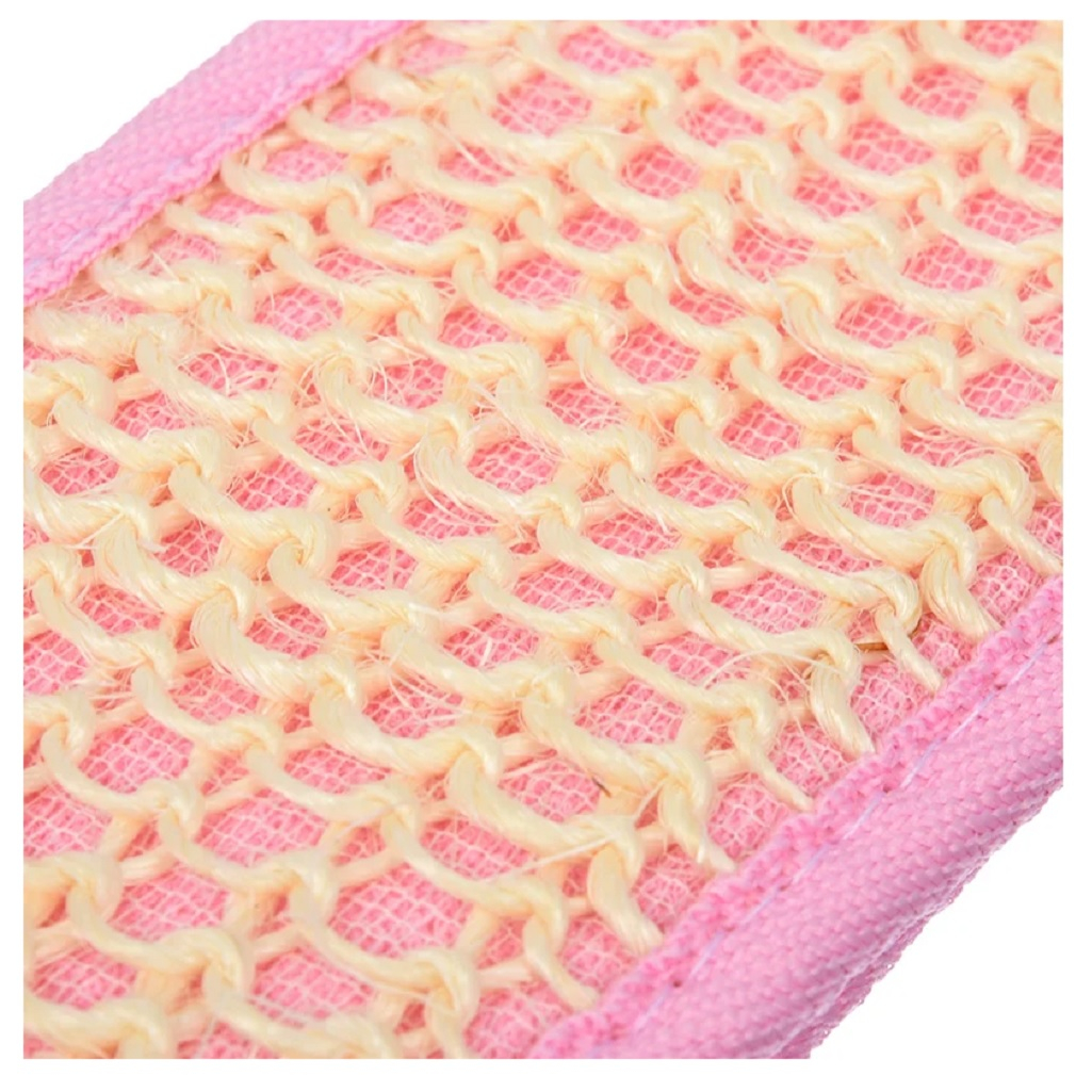 Мочалка Банные штучки из сизаля с ручками, лента с сегментами хлопка, 8x70 см, 8x80 см