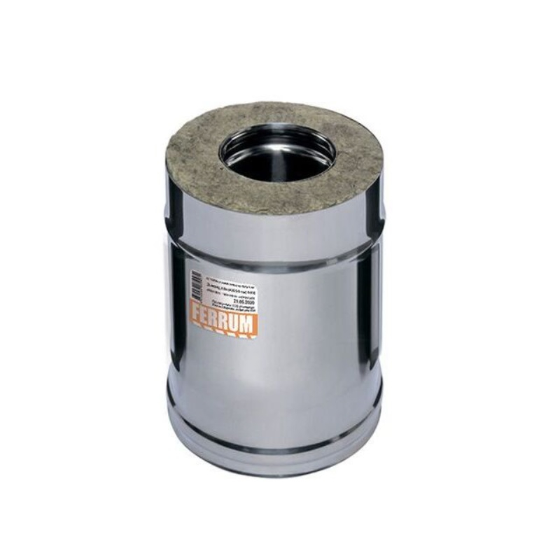 Труба для дымохода Ferrum К 150х210 мм, сталь, сэндвич-конструкция, длина 0.25 м