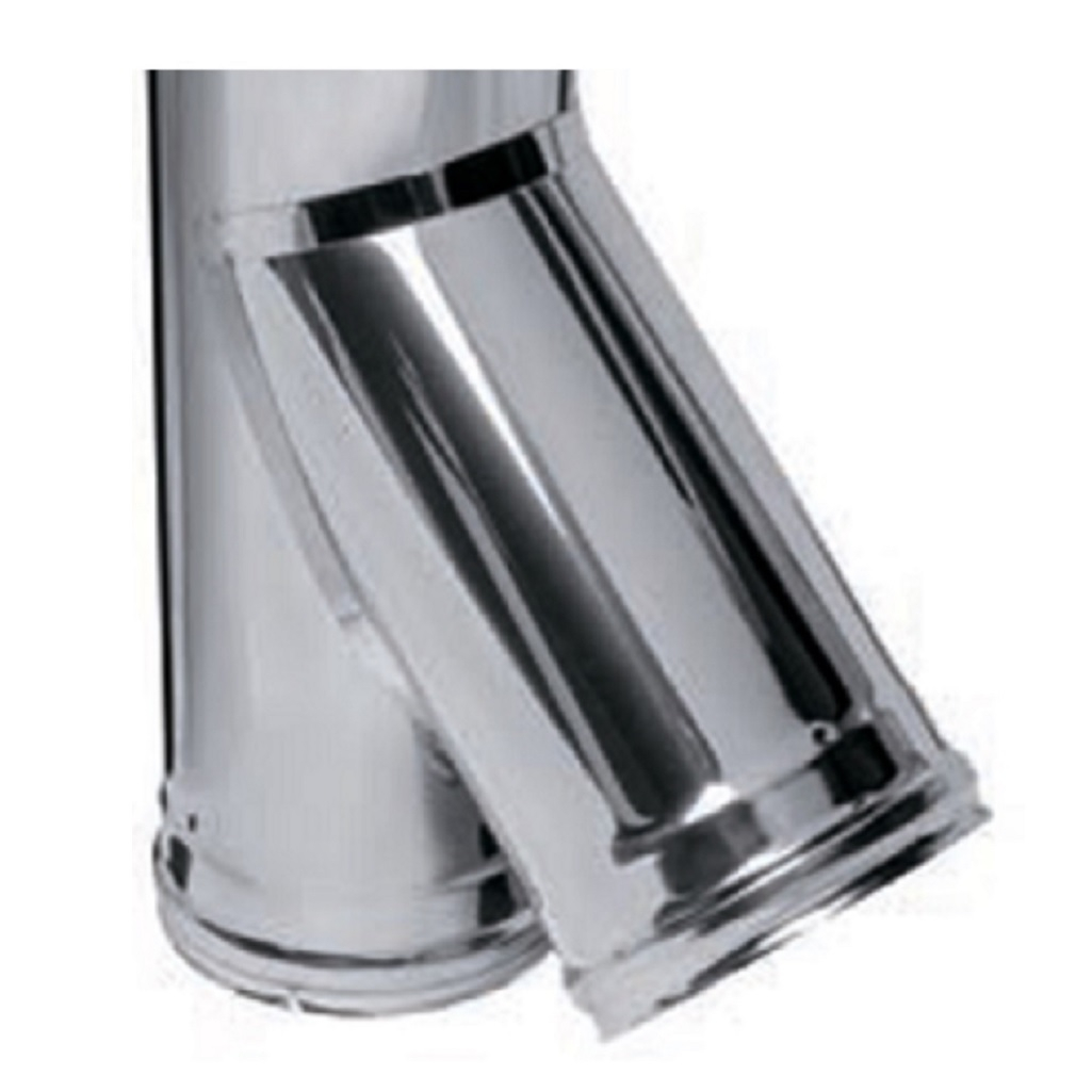 Тройник для дымоходов Ferrum d 160x250 мм, угол 135 гр.,  сталь 0.5 мм, сэндвич-конструкция