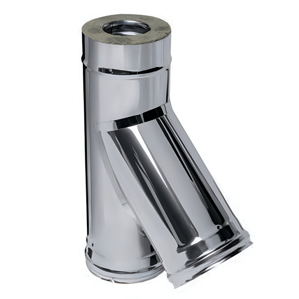 Тройник для дымоходов Ferrum d 130x200 мм, сталь 0.5 мм, 135 гр., сэндвич-конструкция