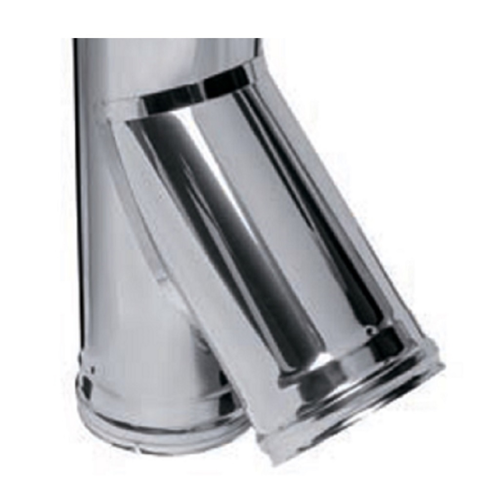 Тройник для дымоходов Ferrum d 130x200 мм, сталь 0.5 мм, 135 гр., сэндвич-конструкция