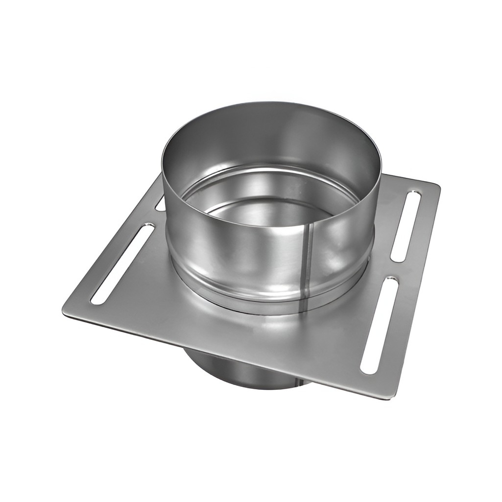 Площадка монтажная для дымохода, d 150 мм, одноконтурная, сталь 1 мм