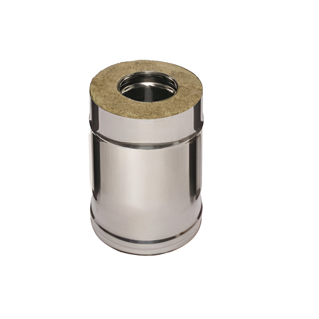 Труба для дымохода Ferrum К 115х200 мм, сталь 0.8 мм, сэндвич-конструкция, длина 0.25 м