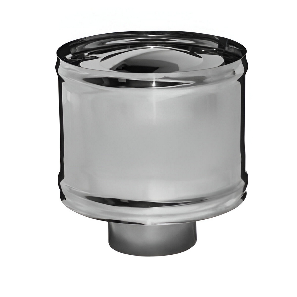 Зонт-К для дымохода Ferrum GS/FH d 180 мм, с ветрозащитой, сталь 0.5 мм