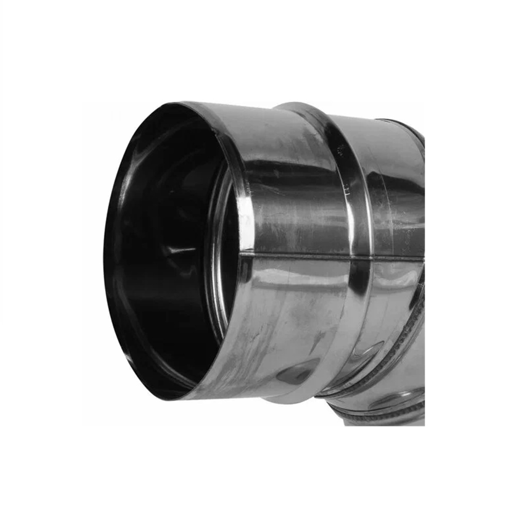 Отвод (колено) дымохода Ferrum d120 мм, угол 90 гр., сталь 0.8 мм