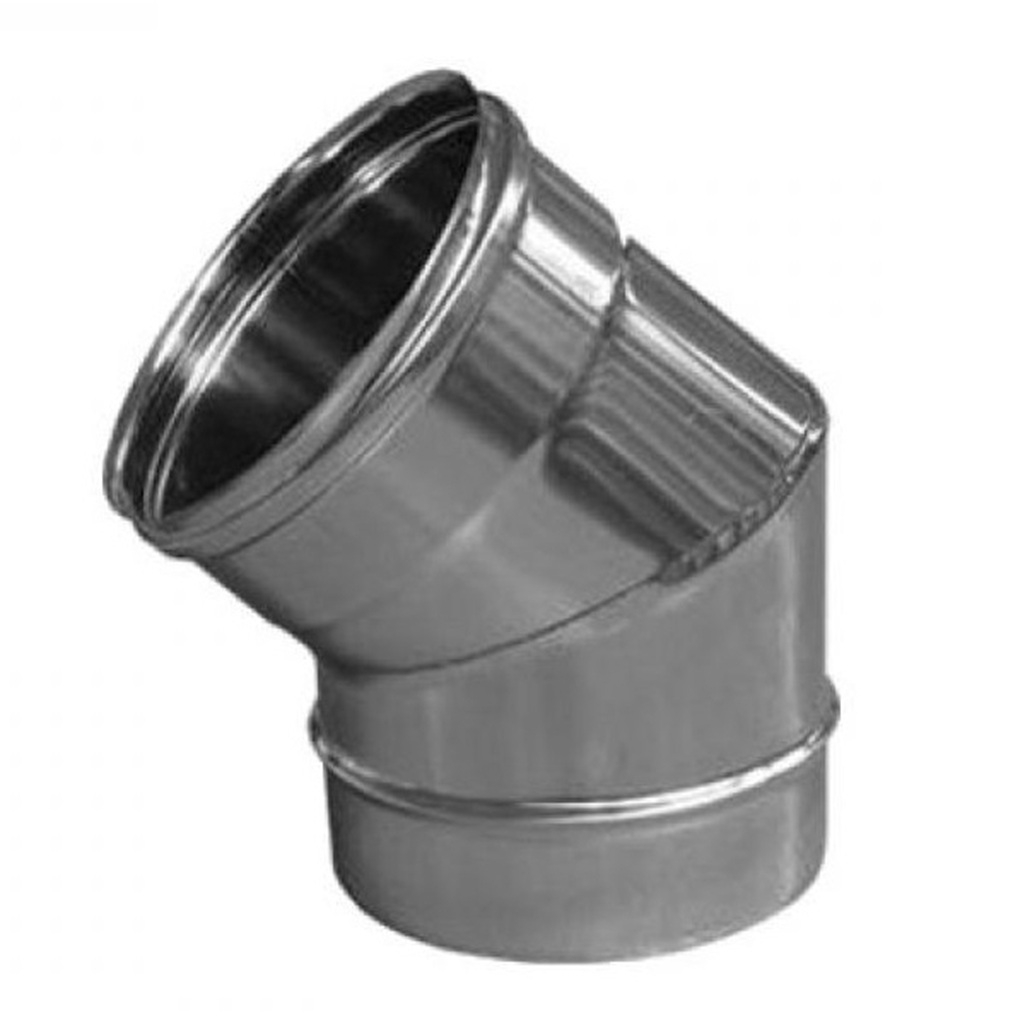 Отвод (колено) дымохода Ferrum d150 мм, угол 135 гр., сталь 0.8 мм