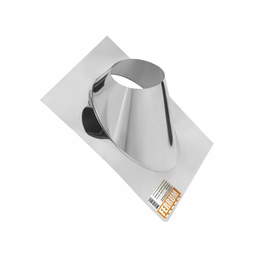 Крышная разделка угловая Ferrum d 200 мм, для дымохода,  сталь, 0.5 мм