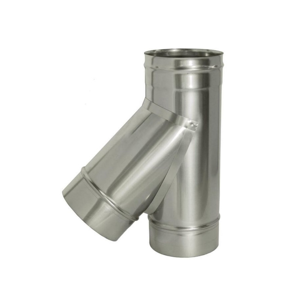 Тройник для дымохода Ferrum К, d 120 мм, угол 135 гр.,  нержавеющая сталь 0.5 мм