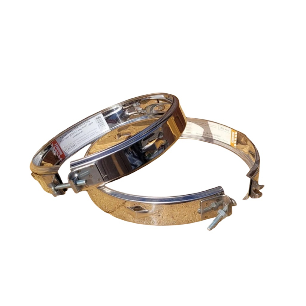 Хомут для дымоходов Ferrum, d 250 мм, под растяжки, обжимной, нержавеющая сталь 0.5 мм