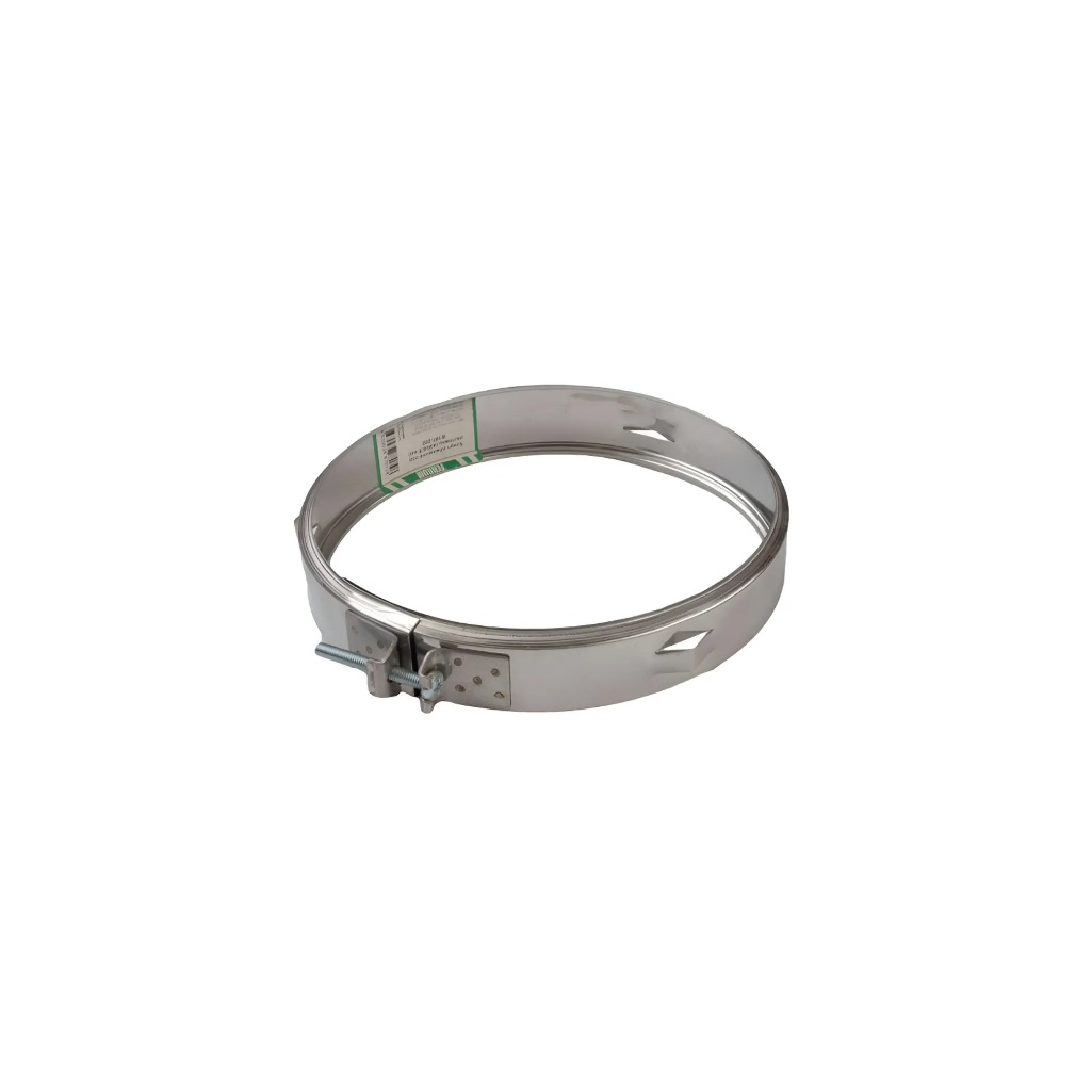 Хомут для дымоходов Ferrum d 280 мм, под растяжки, обжимной, нержавеющая сталь 0.5 мм