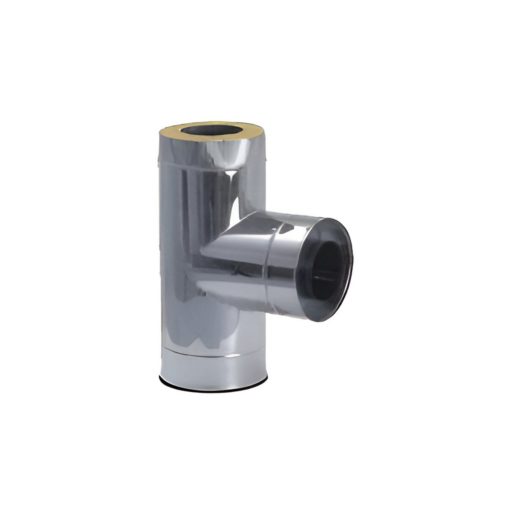 Тройник для дымоходов Ferrum К d 180х280 мм, угол 90 гр., сталь 0.8 мм, сэндвич-конструкция