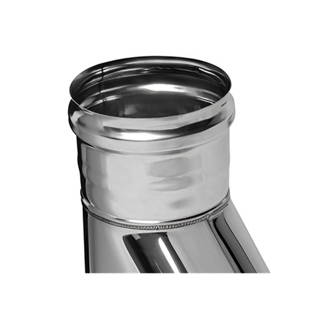 Тройник для дымохода Ferrum К d 150 мм, угол 135гр., сталь 0.8 мм, одностенный