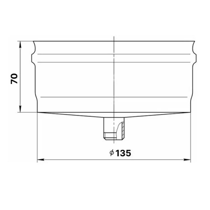 Конденсатоотвод внешний Ferrum для трубы, d 135 мм, сталь 0.5 мм