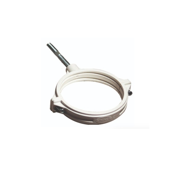 Хомут ПП D 050, белый Синикон Комфорт Плюс со шпилькой и дюбелем