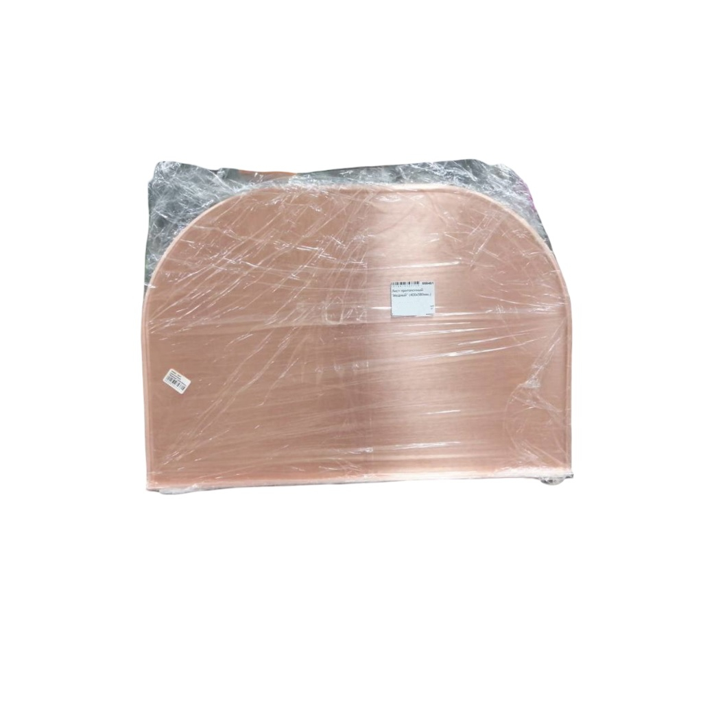 Лист притопочный Медный, 400х580 мм, толщина 0.5 мм, круглые углы