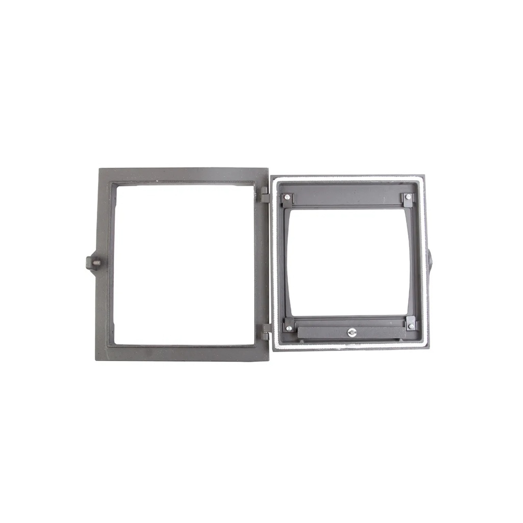 Дверка топочная Рубцовский литейный комплекс Кижи ДТГ-8С окрашенная без стекла 35х290x325 мм