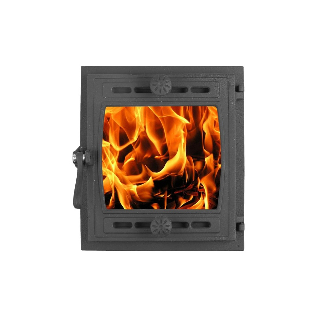 Дверка топочная Рубцовский литейный комплекс Кижи-2 ДТГ-8БС окрашенная без стекла 35х290x325 мм