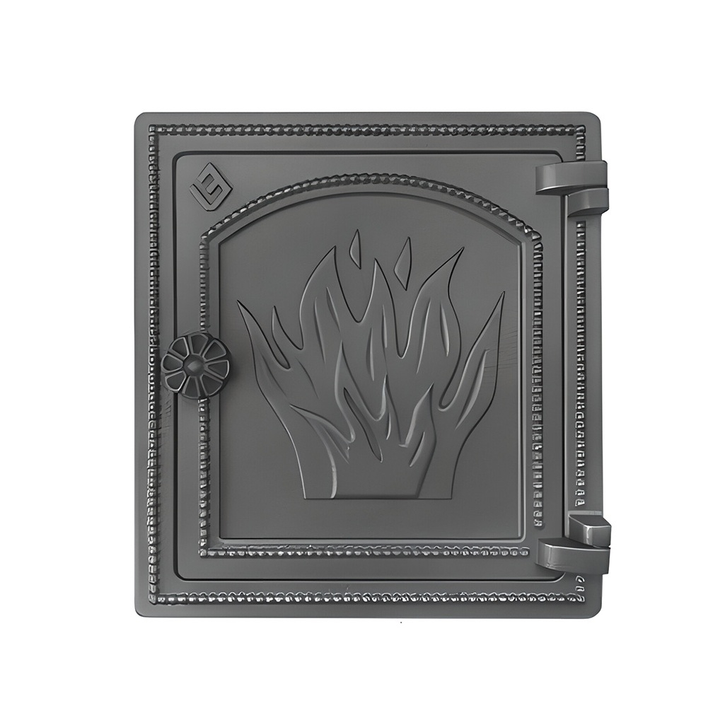 Дверка печная Везувий ДТ-4 250х280 мм, не герметичная, чугун, антрацит