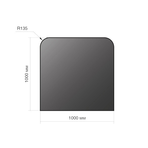 Лист притопочный Медный, 400х580 мм, толщина 0.5 мм, круглые углы