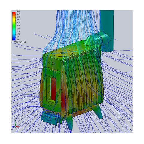 Печь отопительная TMF Огонь-Батарея 5 антрацит, 6 кВт, d120 мм, до 100 куб.м