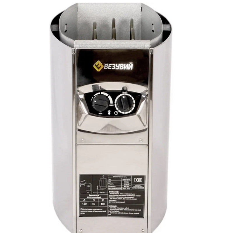 Печь для бани электрическая Везувий WEGA-90, напольная, 9 кВт, до 13 куб.м