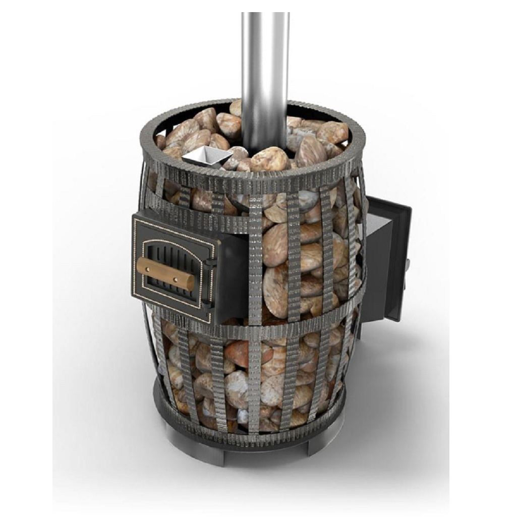 Печь для бани Везувий Легенда Русский пар Ковка 18, дверка 240, А-368247, 24 кВт, d 115, до 18 кв.м