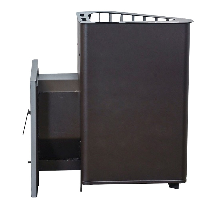 Печь для бани Варвара Бермуда правая панорама, 8 кВт, d 115 мм, до 12 куб.м