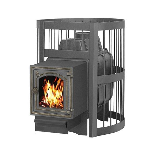 Печь банная Везувий Легенда Стандарт 16 дверка ДТ-4С, 16 кВт, d115 мм, до 18 куб.м