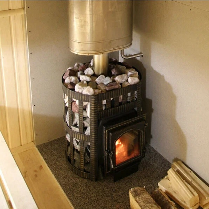 Печь для бани Везувий Легенда Ковка 16 Панорама М, 16 кВт, d 115, до 18 куб.м