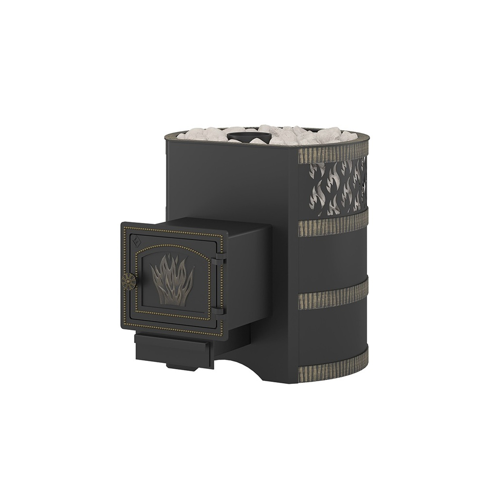 Печь для бани Везувий Лава 12, дверка ДT-3, 12 кВт, d 115 мм, до 14 куб.м