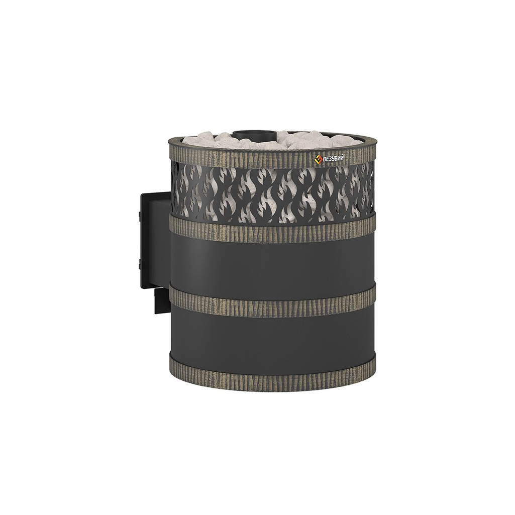 Печь для бани Везувий Лава 12, дверка ДT-3, 12 кВт, d 115 мм, до 14 куб.м