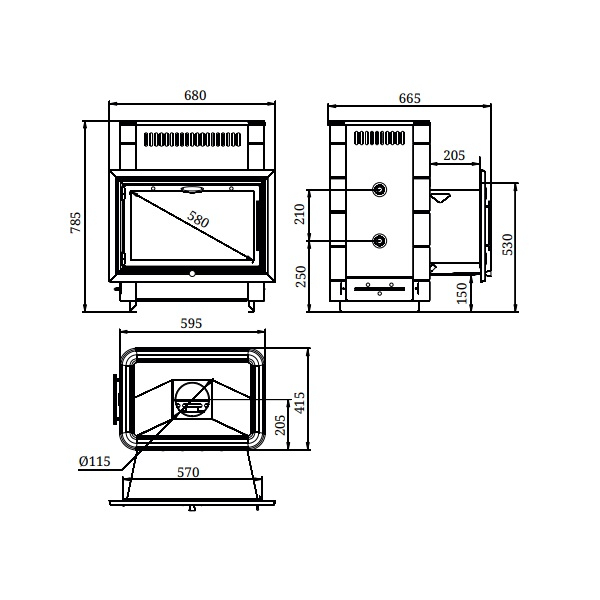 Печь для бани  TMF Витрувия II Inox, 18 кВт, d115 мм, до 18 куб.м