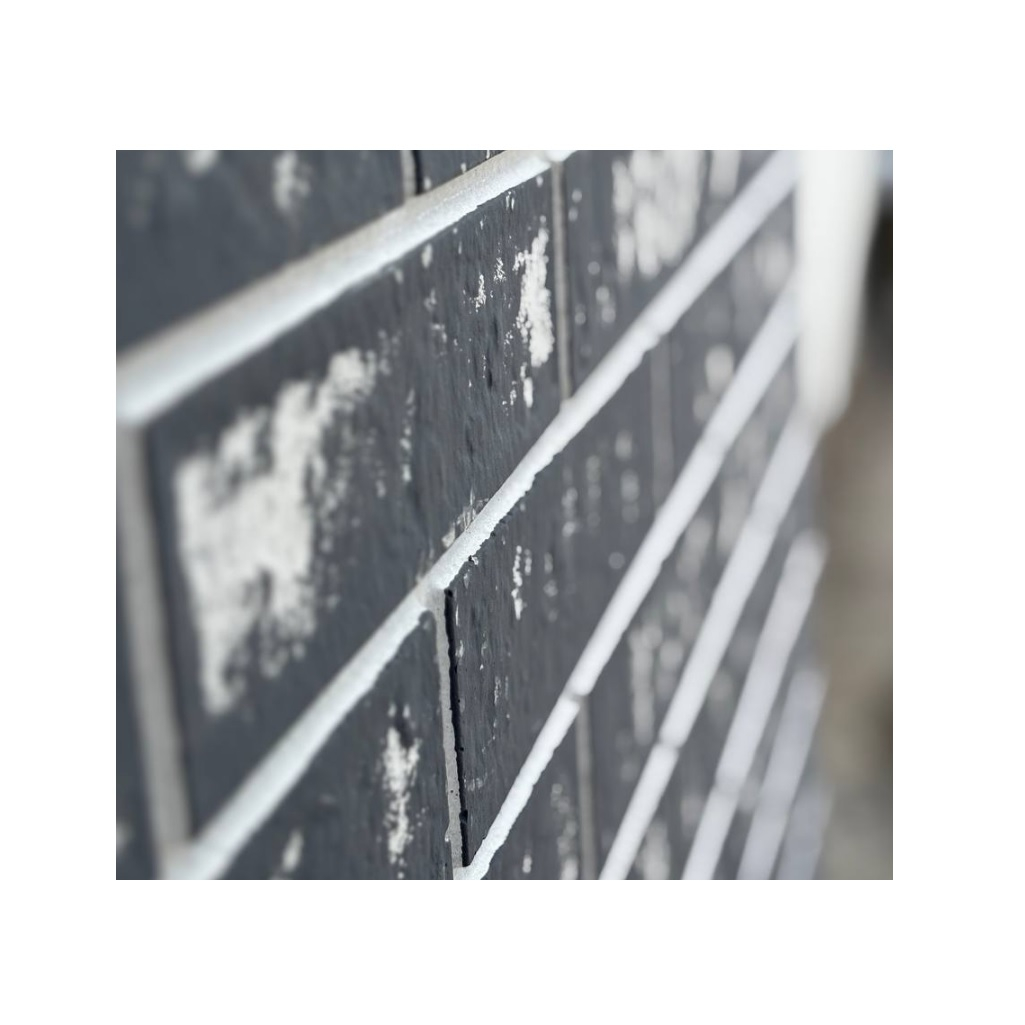 Плита огнеупорная ОгнеупорОFF, декор кирпичи, графит, 1200х600х8 мм