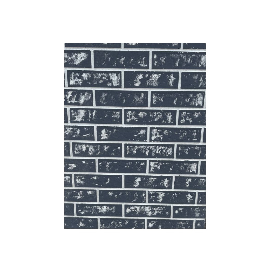 Плита огнеупорная ОгнеупорОFF, декор кирпичи, графит, 1200х600х8 мм