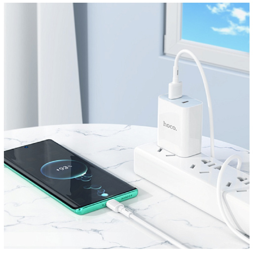 Шнур Hoco X83 для Type-C Для быстрой зарядки, 5В, 3А, 1 м, белый