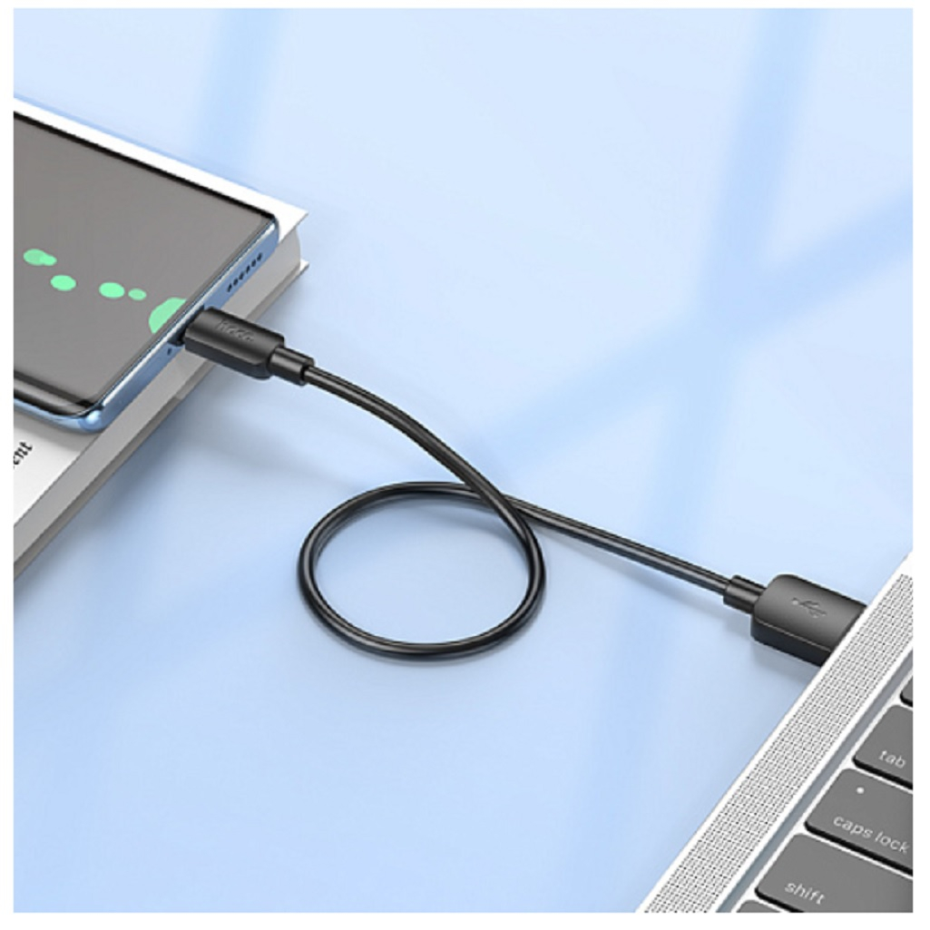 Шнур Hoco USB - Type-C X96 Hyper, 27 Вт, 3.0А Для быстрой зарядки, черный