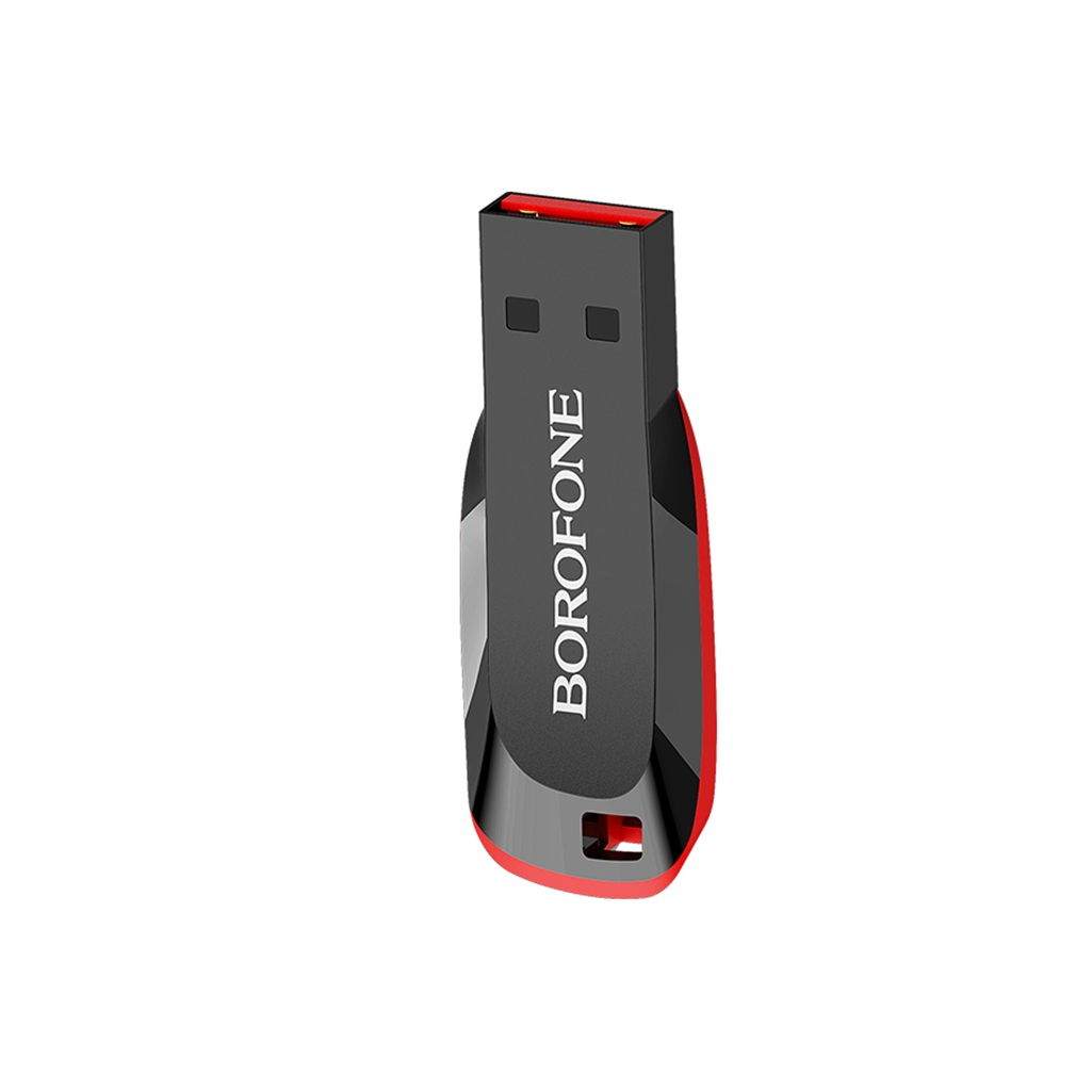 Флеш накопитель USB Borofone BUD2, USB 2.0, 32GB, черный с красным