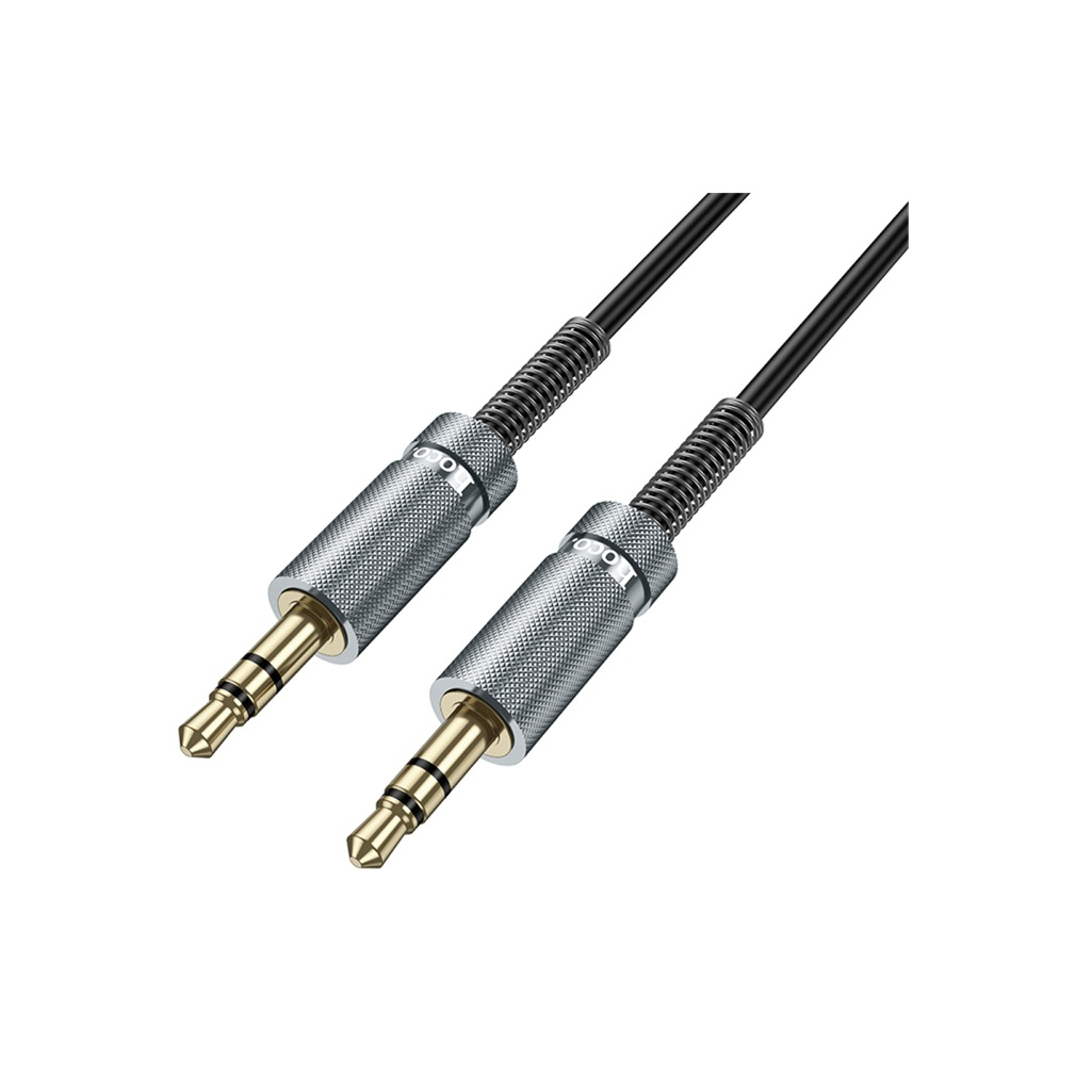 Кабель Hoco UPA31 AUX 3.5-3.5 мм 3 м витой, TPU нейлон, черный