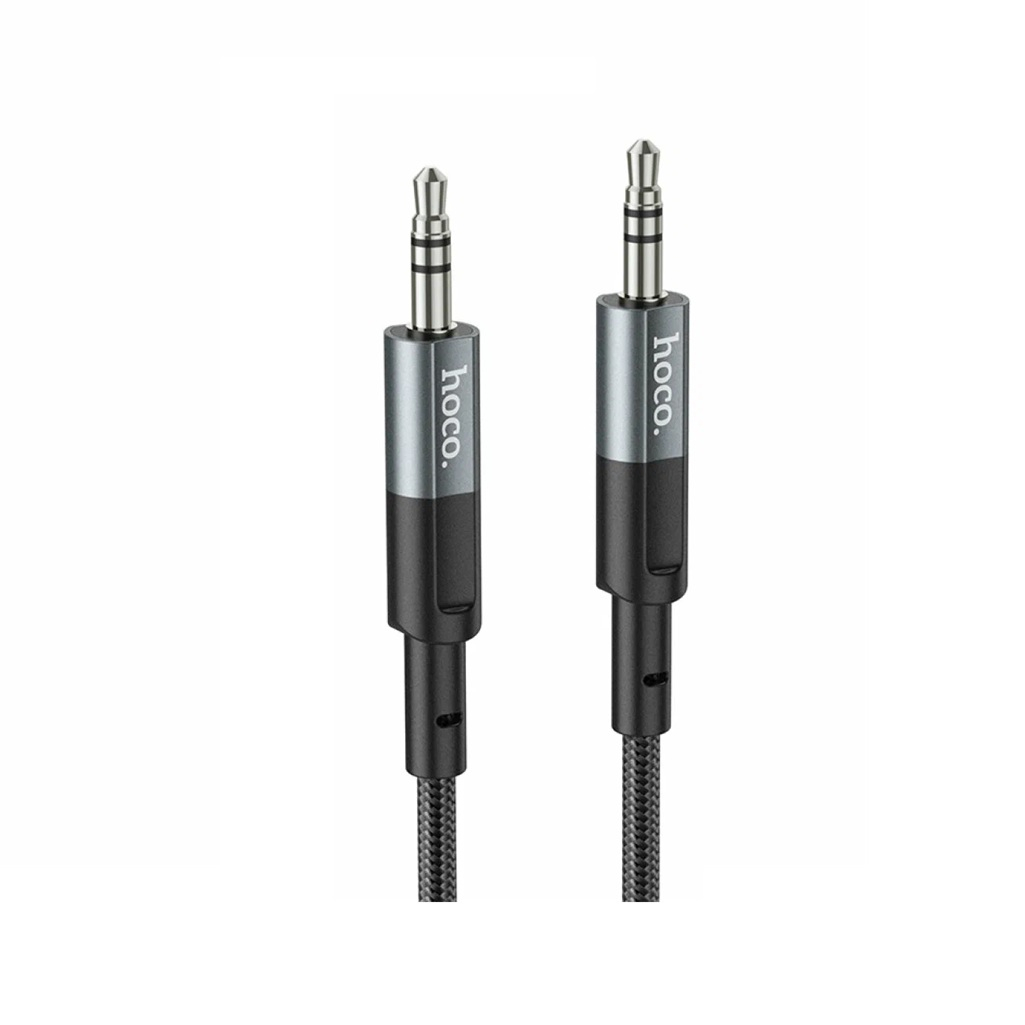 Кабель Hoco UPA23 AUX 3.5-3.5 мм 1 м, нейлоновая оплетка, черный