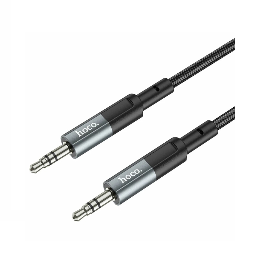 Кабель Hoco UPA23 AUX 3.5-3.5 мм 1 м, нейлоновая оплетка, черный