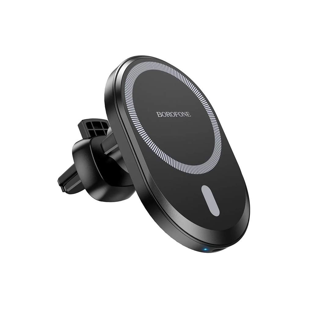 Держатель для телефона Borofone BH201 с зарядным устройством, магнитный, черный
