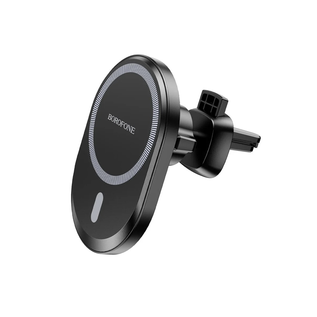 Держатель для телефона Borofone BH201 с зарядным устройством, магнитный, черный